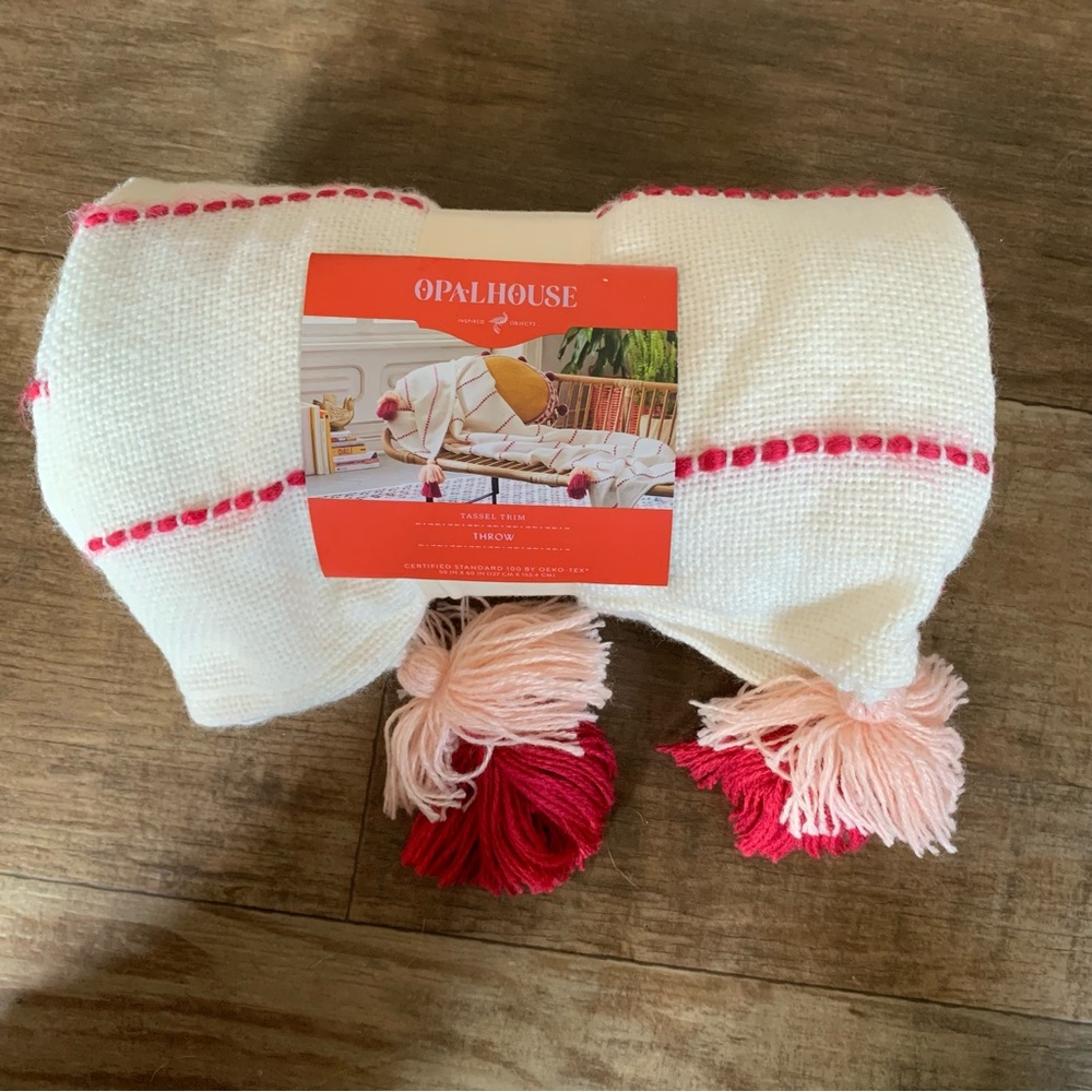 New OpalHouse Tassel throw blanket